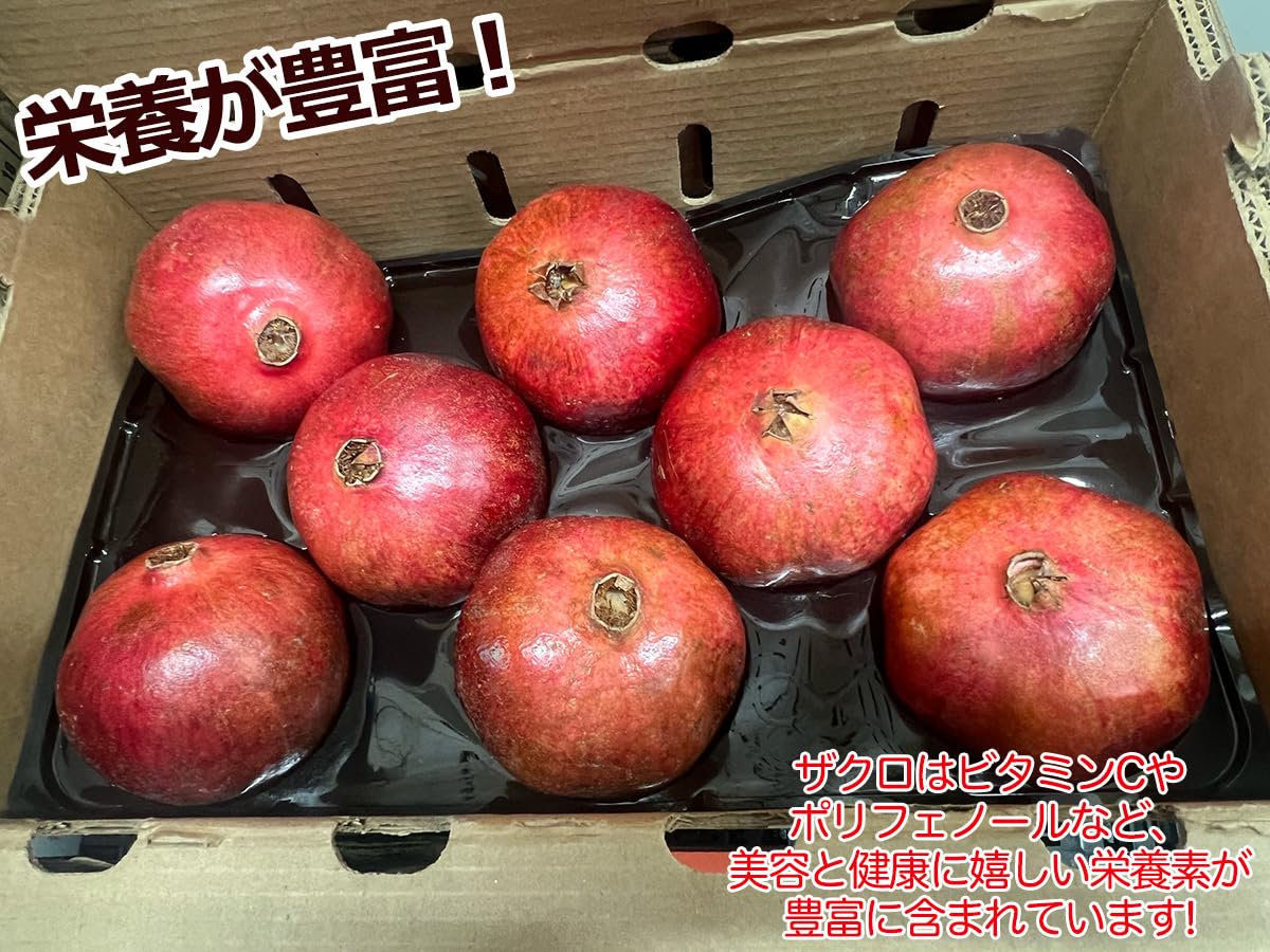 新鮮ザクロ一箱 Amazon.co.jp: 生ザクロ 8〜15個（約5.5kg）産地箱 アメリカ産｜大玉